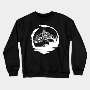 Killer whale, Sunset, Environment, Planet, Ocean Crewneck Sweatshirt